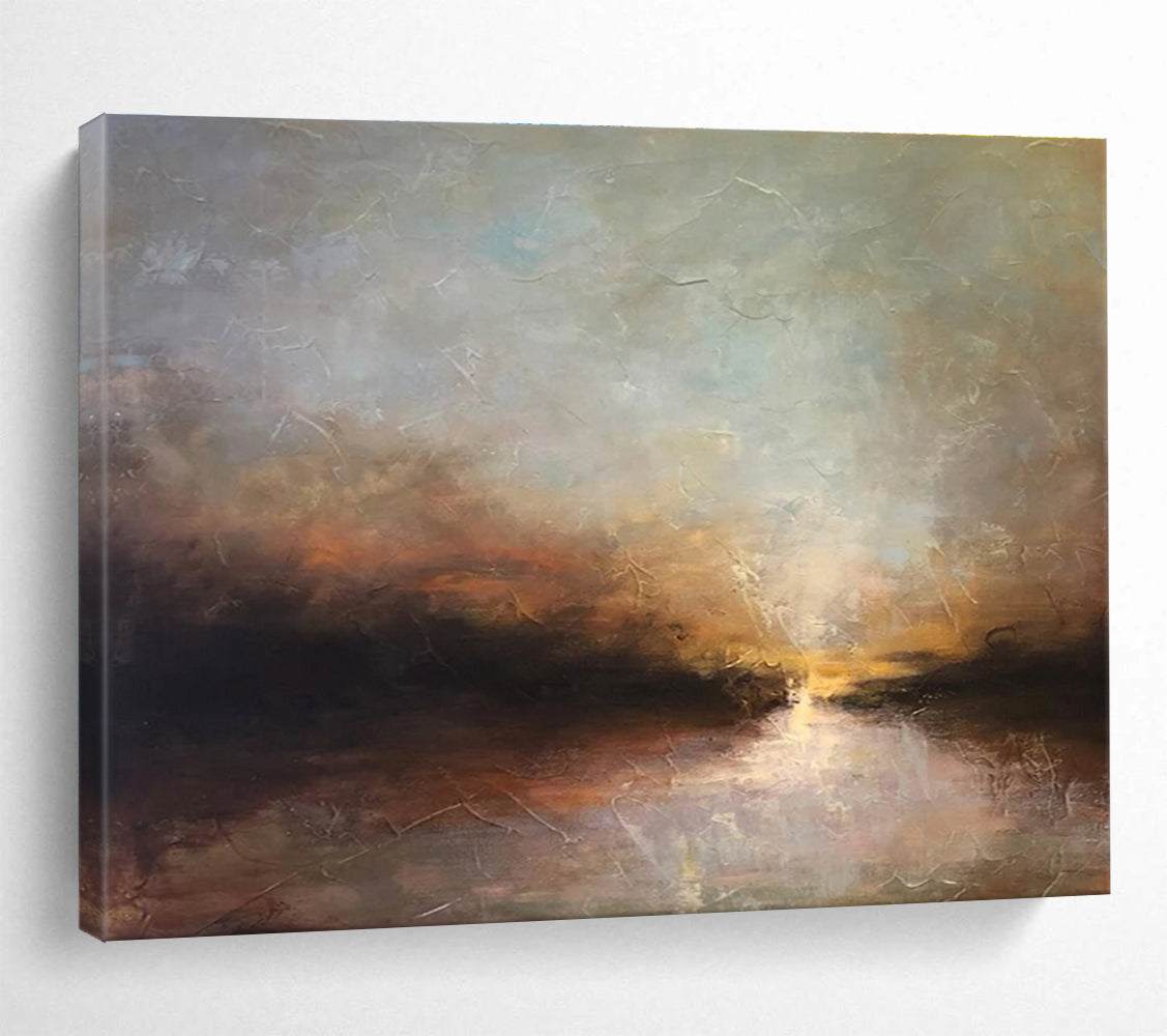 evening scenic abstract canvas design 1